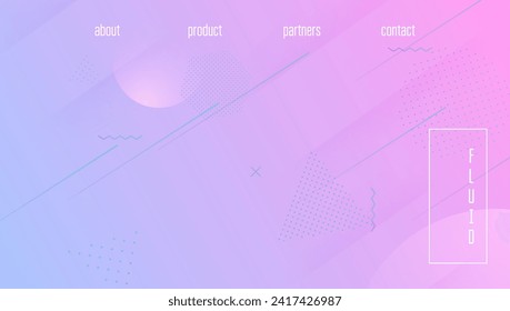 Patrón de verano. Ilustración de música espacial. Marco vibrante azul. Diseño del vector. Composición horizontal neón. Geometría Ui. Página de aterrizaje tecnológico. Patrón de verano púrpura