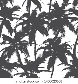 Summer pattern with tropical palm trees.For textile,texture,prints,wallpaper,t-shirt design.Vector illustration.