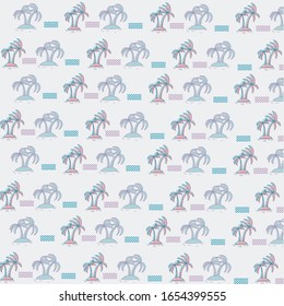 Summer pattern, vector texture with palm tree, palm pattern,  seamless summer pattern