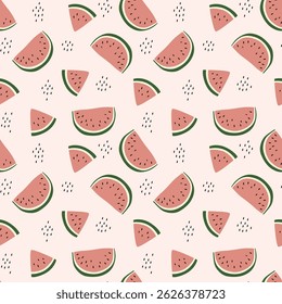 Summer pattern with watermelon fruit concept