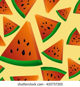 Summer pattern of watermelon slices