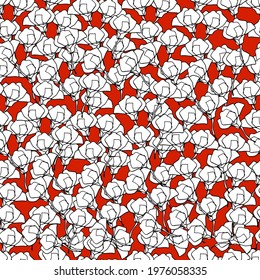 Summer pattern with wildflowers, dried flowers. Medicinal herbs, rapeseed. Beautiful hand-drawn graphics. For textile, wallpaper, design, paper, banner. Stock graphics, isolate. 
