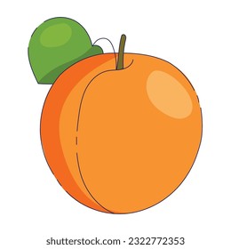 Summer peaches featuring hand-drawn peaches. Fun, colorful and fresh design for summer with light background. Ideal for digital printing, decoration or printing on objects. Vector illustration.