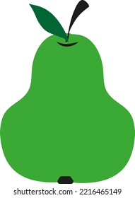 pera de verano, ilustración, vector sobre un fondo blanco.