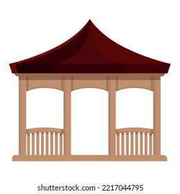 Summer Pergola Icon Cartoon Vector. Wedding House. Home Garden