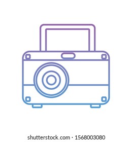 summer photographic camera gradient style vector illustration design