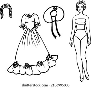 summer picnic suit with sunhat
