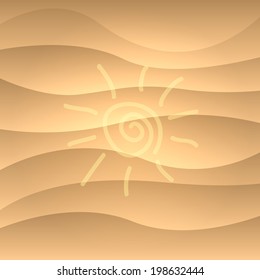 Summer picture on a sea sand