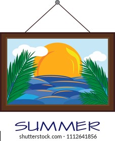 Summer picture, vector image