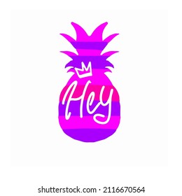 summer pineapple fruit logo,editable icon elements