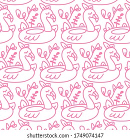 Sommerrosa Flamingo Muster. Geeignet für Verpackung und Hintergrund.