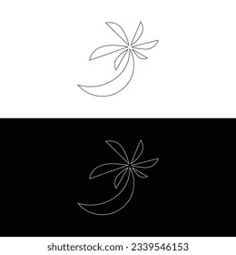 Summer plam tree with wave minimalist blue logo design icon vector,waves logo design,Palm tree,Palm tree logo template,Vector drawn coconut tree.