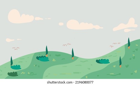 Summer Plant and Flower Landscape Background