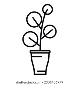 Sommerpflanzensymbol, Vektorgrafik. Naturhaus. Kunstbaum