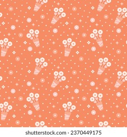 Summer plants floral pattern. Can be printed on any material: package, merch, fabric, home.