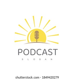 Summer Podcast Logo Design Template