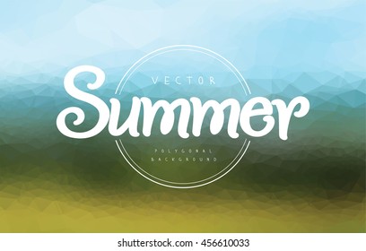 Summer polygonal abstract background
