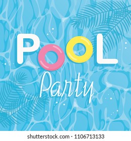 Summer pool background illustration