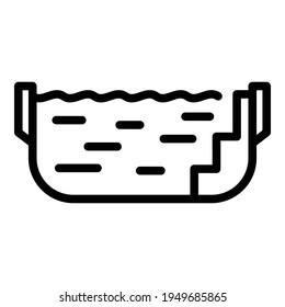 Summer pool icon. Outline Summer pool vector icon for web design isolated on white background