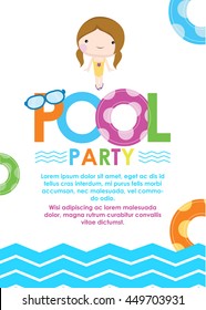 Summer Pool Party Invitation For Party Event