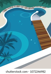 Summer pool -Vector illustration