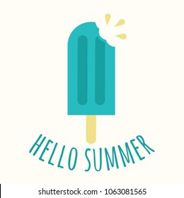 Summer Popsicle Composition – Copy Space