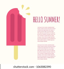 Summer Popsicle Composition – Copy Space