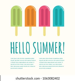 Summer Popsicle Composition – Copy Space