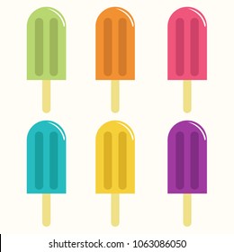 Summer Popsicle Composition – Copy Space