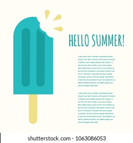 Summer Popsicle Composition – Copy Space