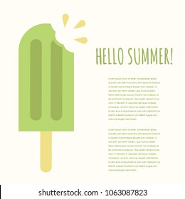 Summer Popsicle Composition – Copy Space