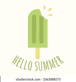 Summer Popsicle Composition – Copy Space