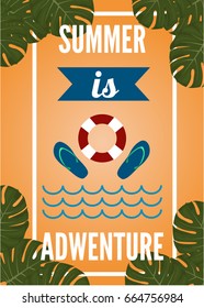 summer post card illustration 