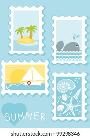 summer postage stamps collection