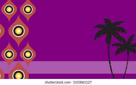 fondo tropical postal de verano en formato vector