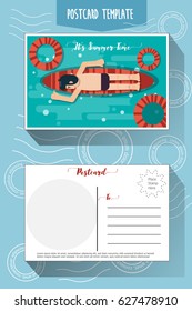 Summer postcard template