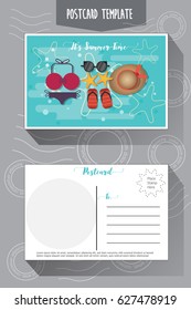 Summer postcard template