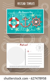 Summer postcard template