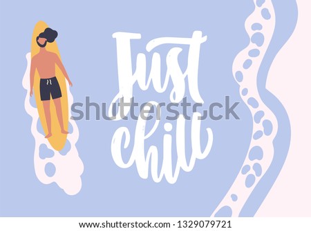 Similar – Image, Stock Photo On the surfboard just after sunrise