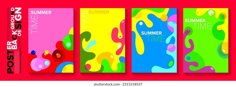 diseño de plantilla de fondo de póster de verano