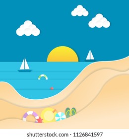 Summer poster background. For web site, wallpaper,banner and placard. Summer backdrop for ad, cover and print materials. Creative art concept, vector illustration, eps 10