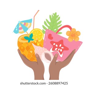 Summer poster, banner. Summer time fun concept design promotion design. Vector illustration