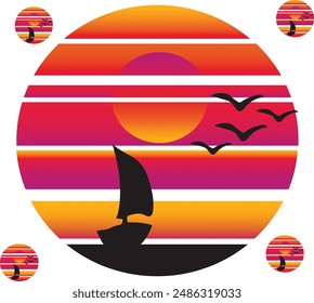 summer poster summer beach vector illustration. 
Good for banner, poster, greeting card, party card, invitation, template, advertising, campaign, and social media. 
