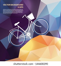 Summer poster with bicycle.Vector illustration.