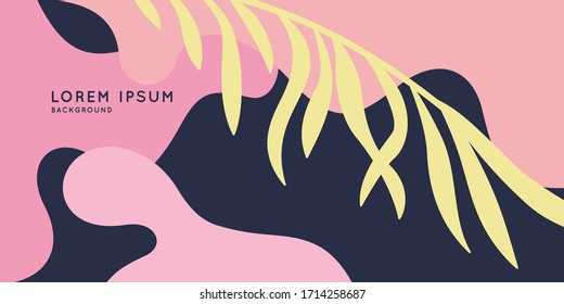 Summer poster in a modern style. Vector illustration.