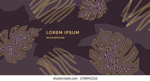 Afiche de verano de estilo moderno. Ilustración vectorial en un fondo oscuro.