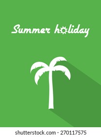 Summer poster with palm tree