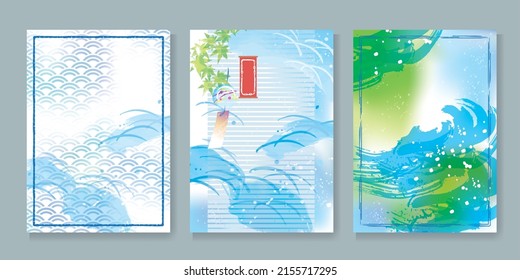 Conjunto de diseño de póster de verano POP