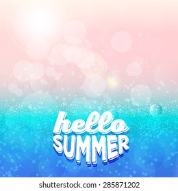 Summer poster. Vector.