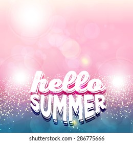 Summer poster. Vector.